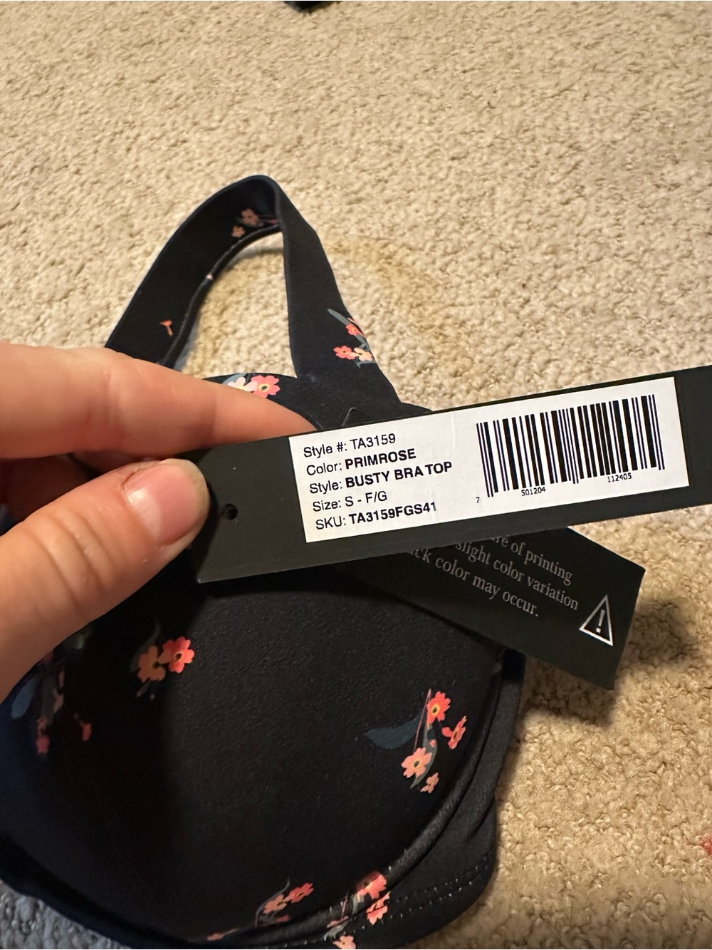 NWT TA3 Bombshell Busty bikini top Primrise Small F/G - Picture 3 of 5